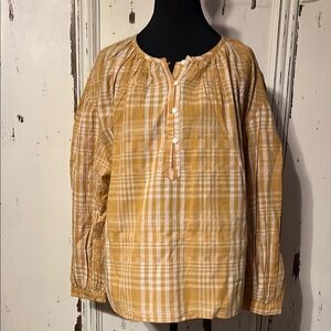 Universal Thread Yellow Plaid Blouse